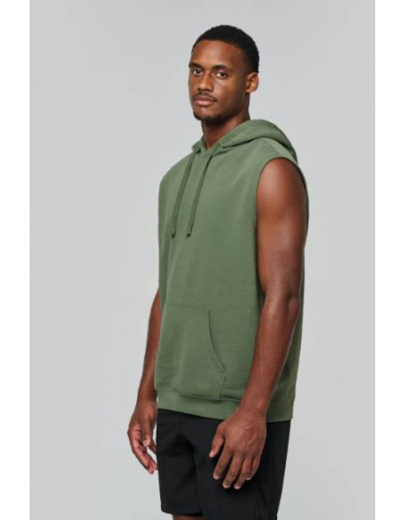 Pulover cu glugă unisex fără mâneci